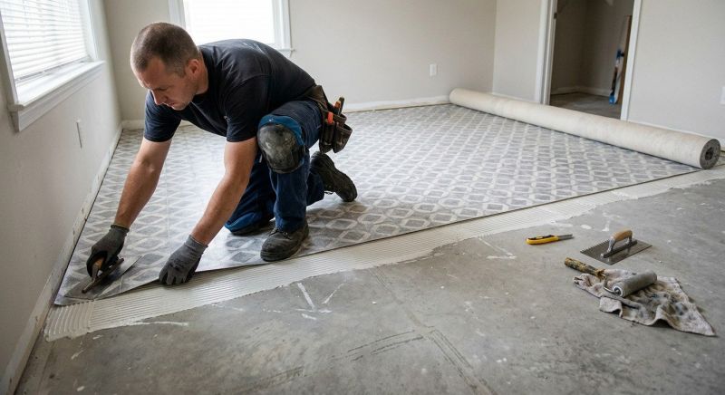 Sheet Linoleum Installation in Bowie, MD